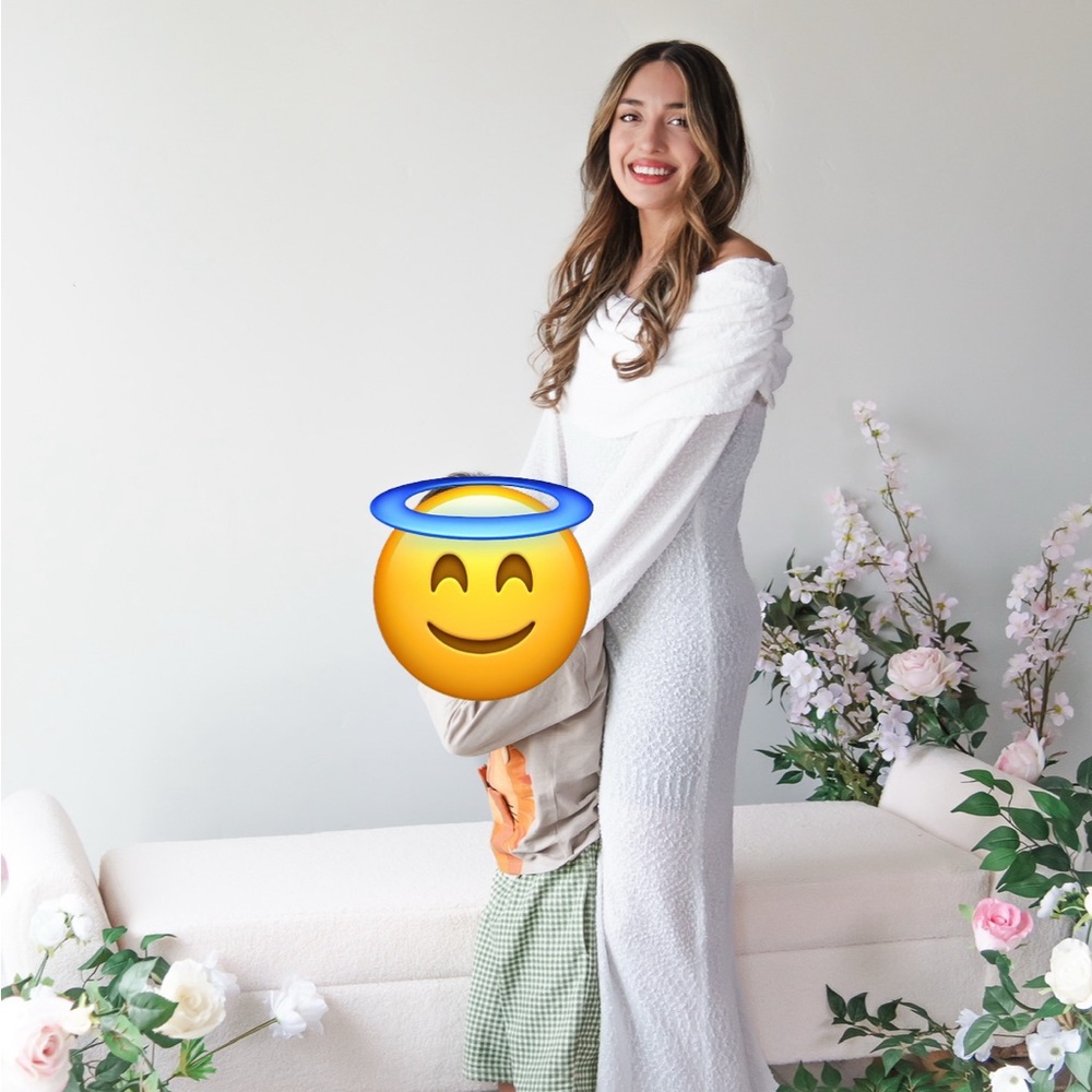 White Textured Maxi Dress